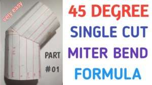 45 degree Miter cut formula