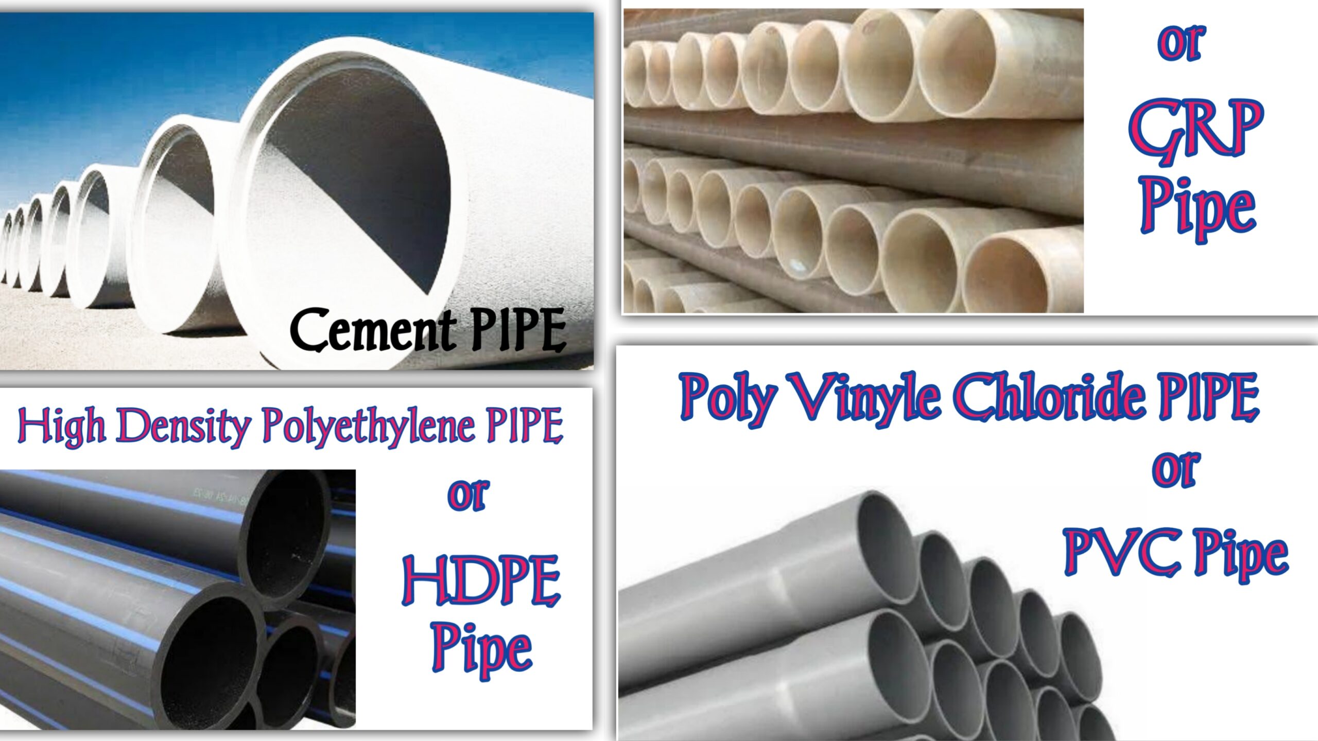 types of non metallic pipe