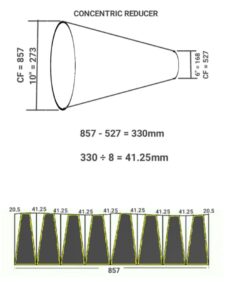 concentric reducer formula pdf