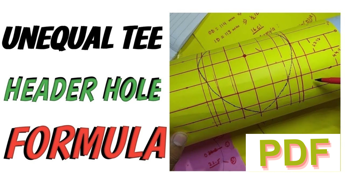 unequal tee branch header hole formula pdf
